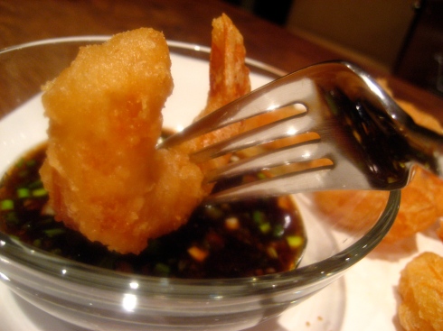 Shrimp Tempura with Miso-Ginger Dipping Sauce